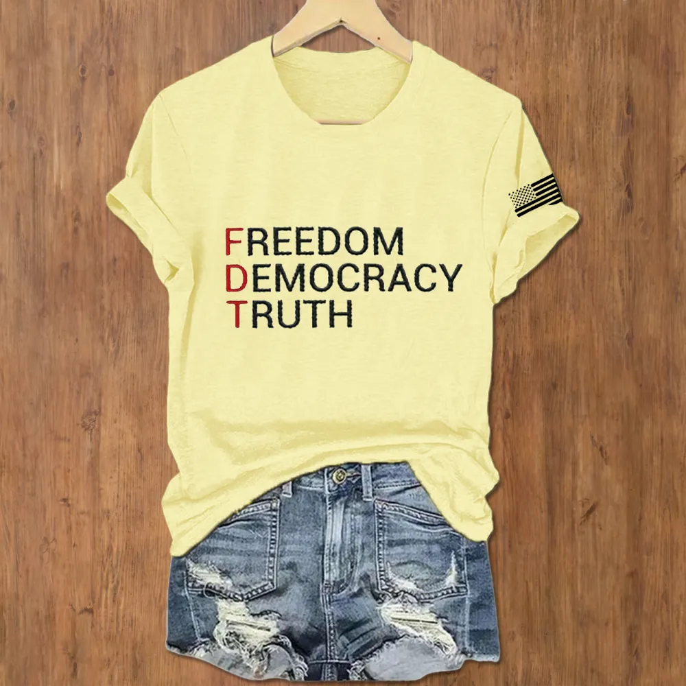 Freedom Democracy Truth FDT V Neck Shirt