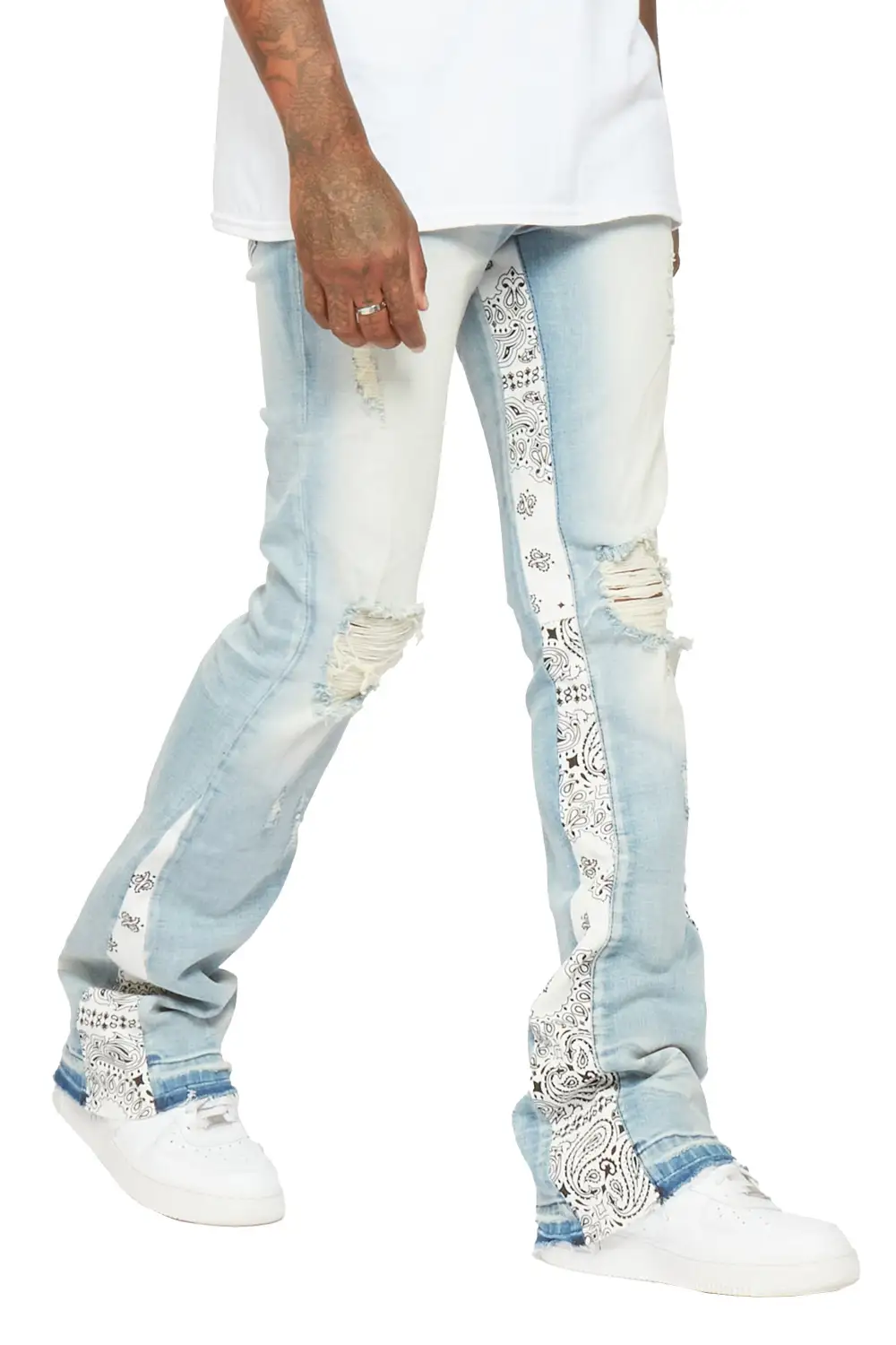 Wiz Blue Stacked Flare Jean