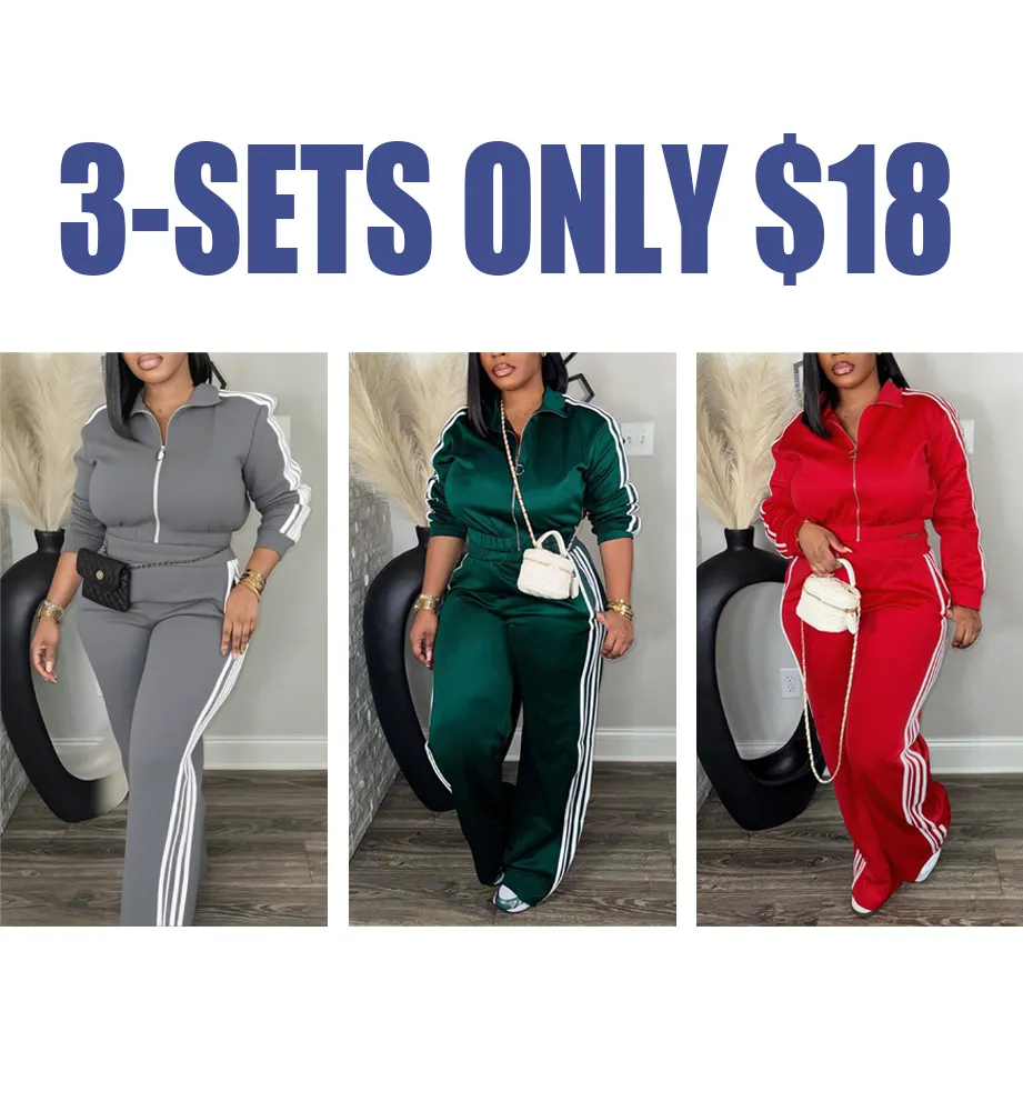 Women's Tracksuit Set: Long Sleeve Zip Jacket & Pants