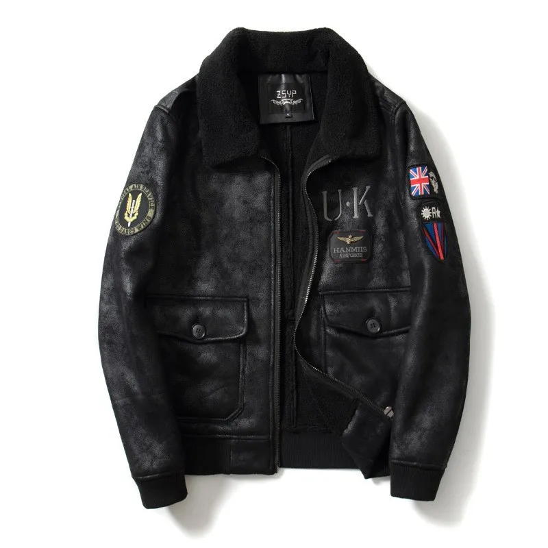 The Flying Tigers Men's Sheepskin Bomber Jacket Luc. 113
