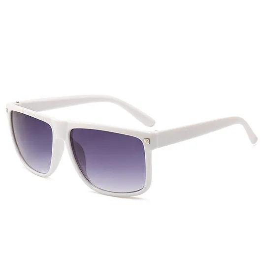 Geometric Ombre Rivet Detail Sunglasses