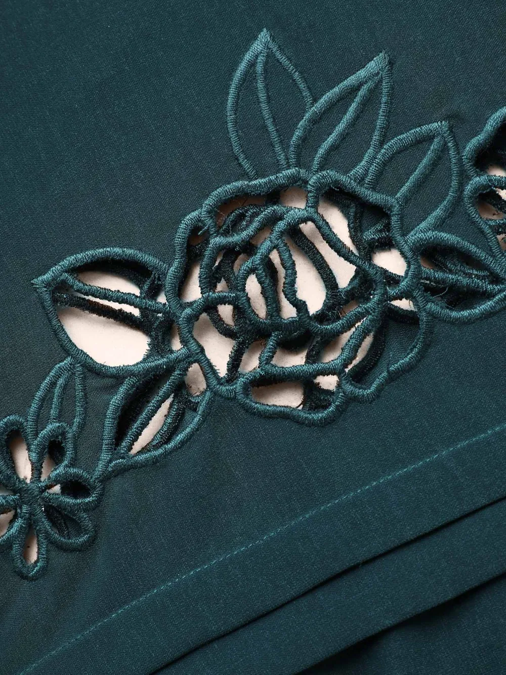 Broderie Anglaise Gathered Tie Knot Blouse