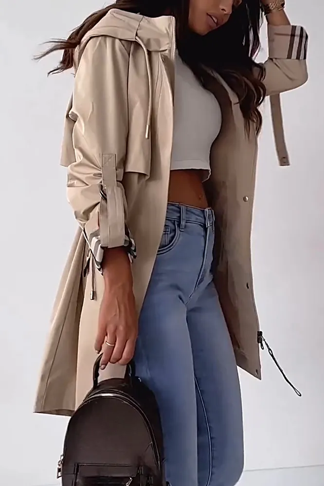 Women's Fashion Solid Color Zipper Jacket