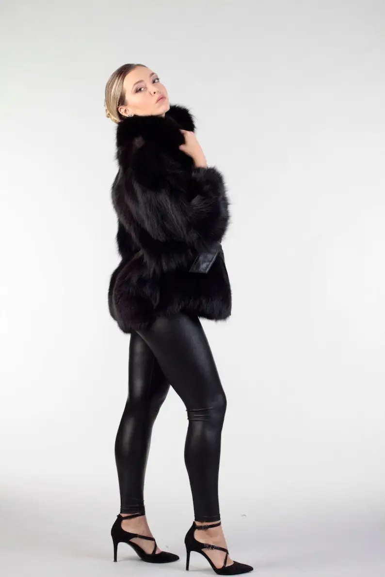 Black Fox Fur coat