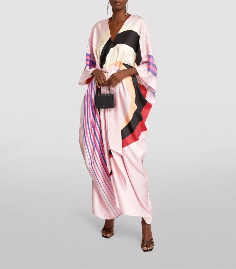 Pink Classic MIDI Coco Bella Silk Blend kaftan Maxi AU 10-22