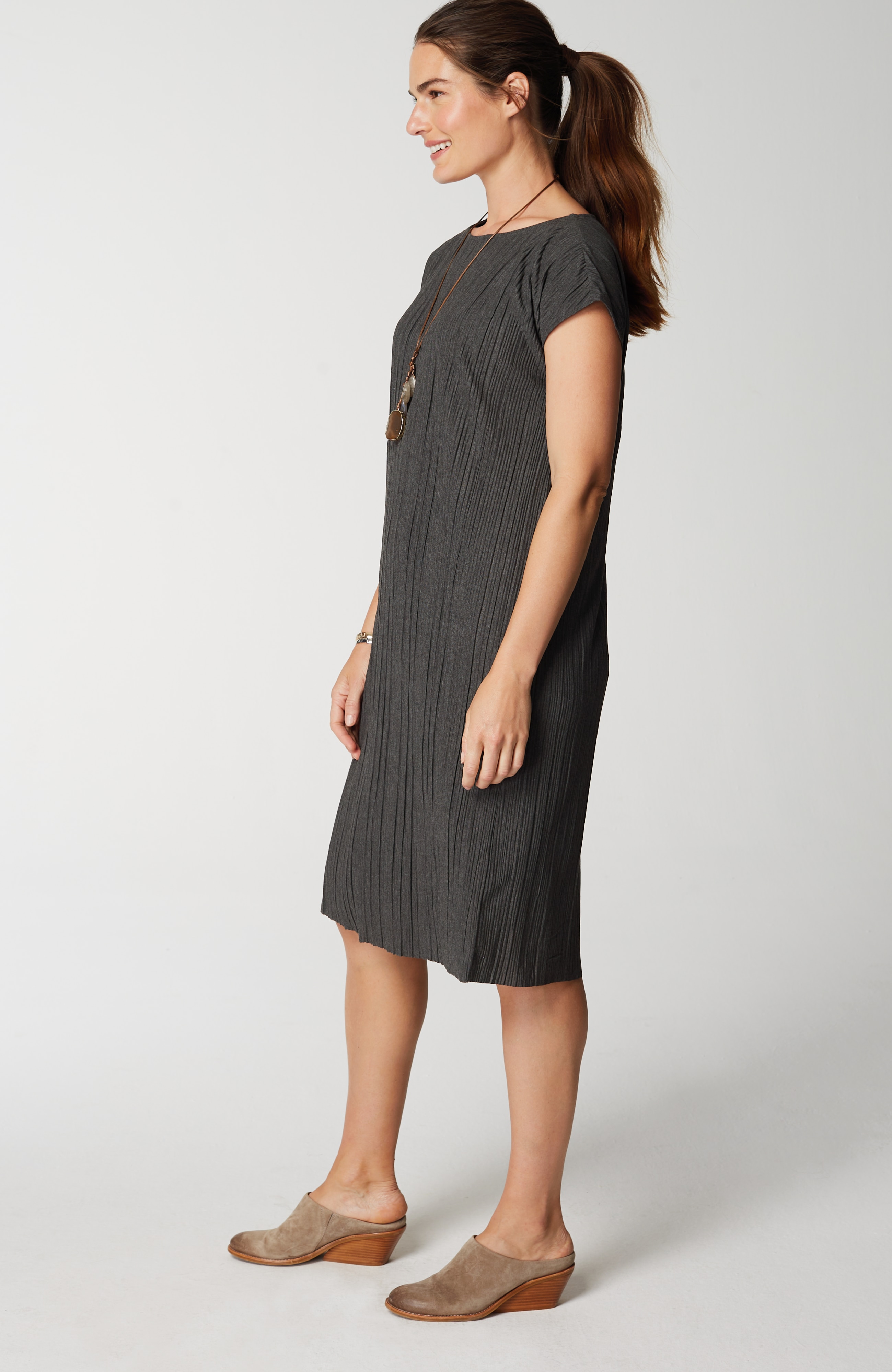 Pure Jill Pleated Knit Dress