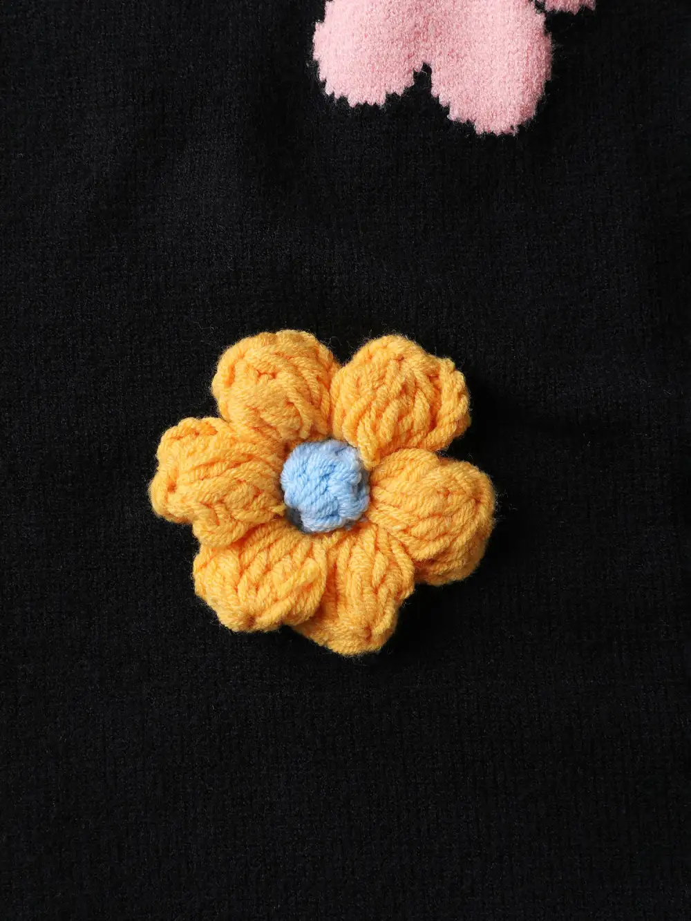 3D Floral Jacquard Embroidery Knit Cardigan