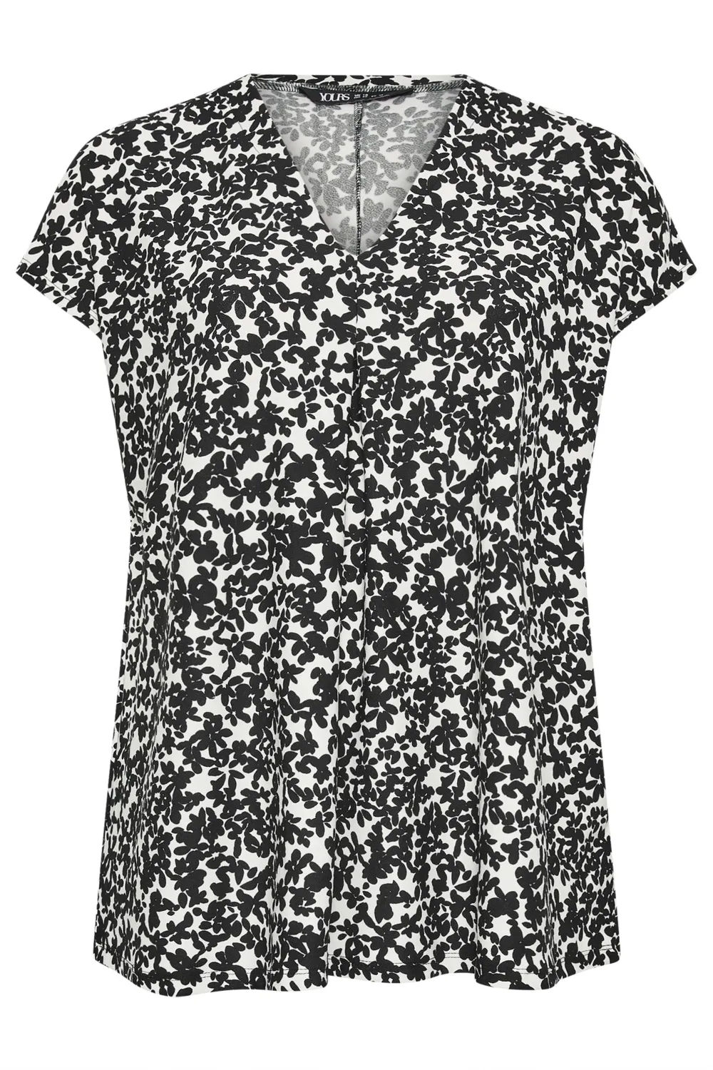 YOURS Curve Blue Leopard Print Pleat Front Blouse