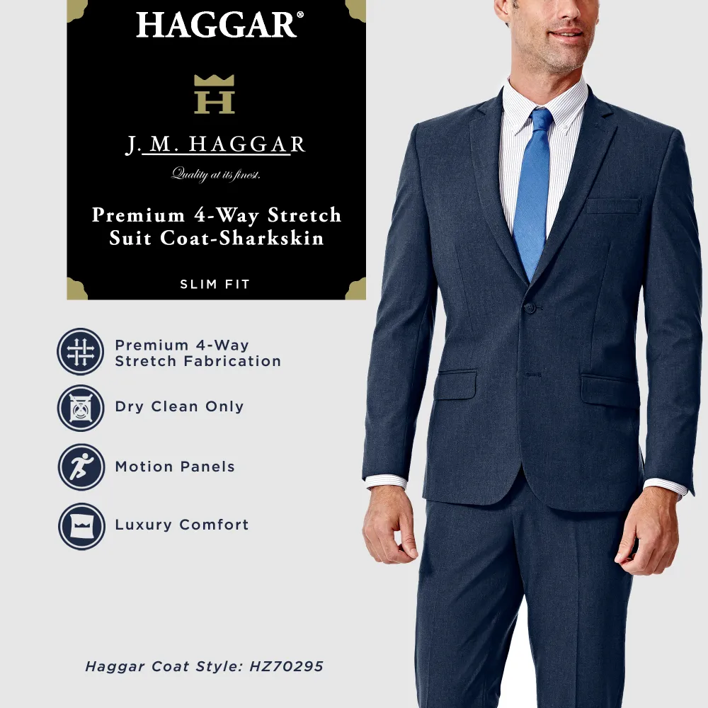 Haggar J.M. Haggar™ 4 Way Stretch Slim Fit Flat Front Suit Jacket