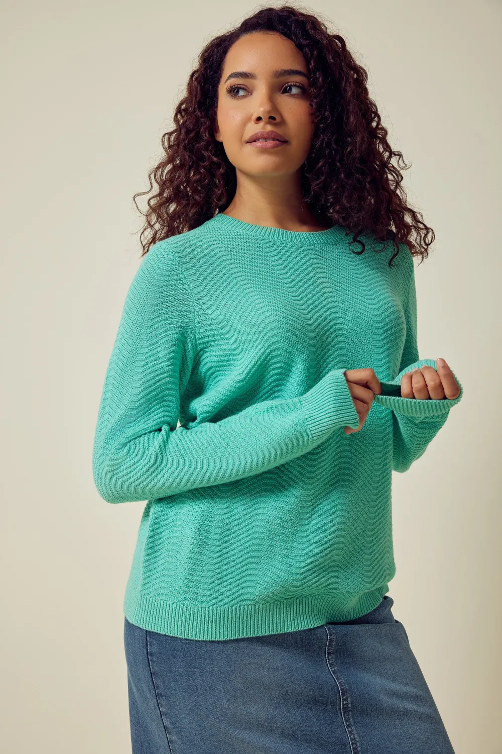 M&Co Baby Blue Ribbed Knit Jumper