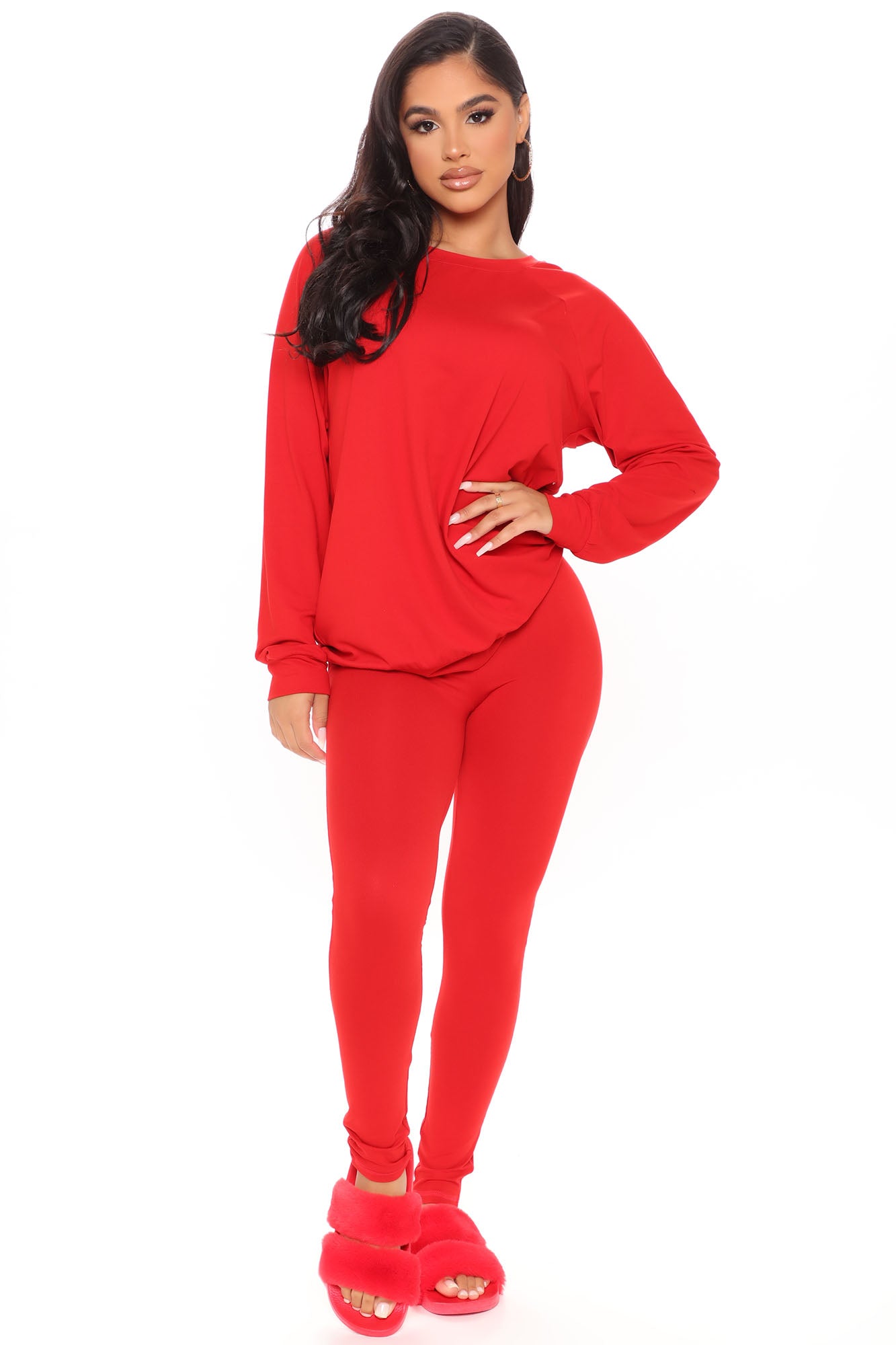 Kick Back Legging Set - Red