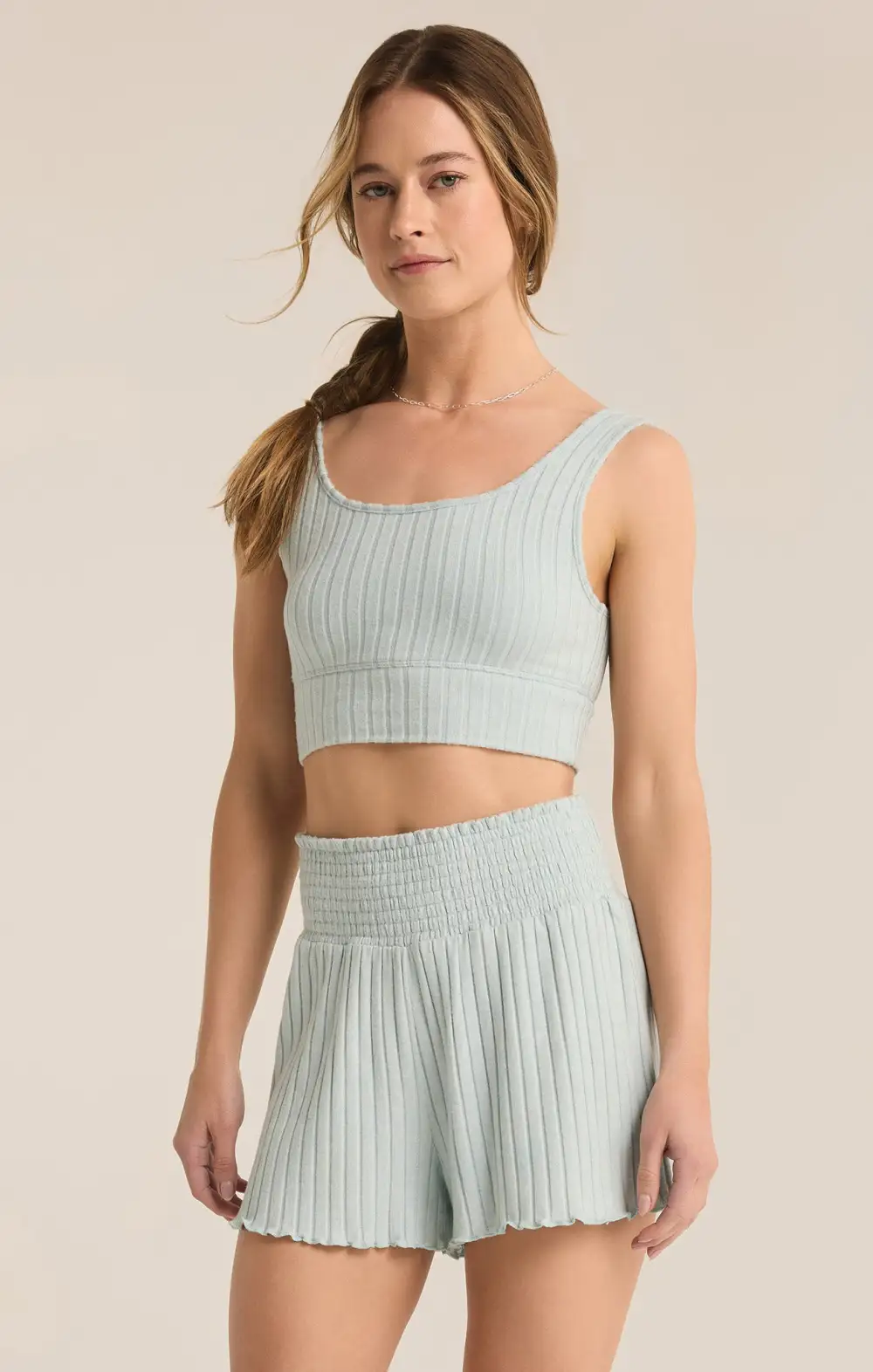 Zoe Silky Rib Tank Bra