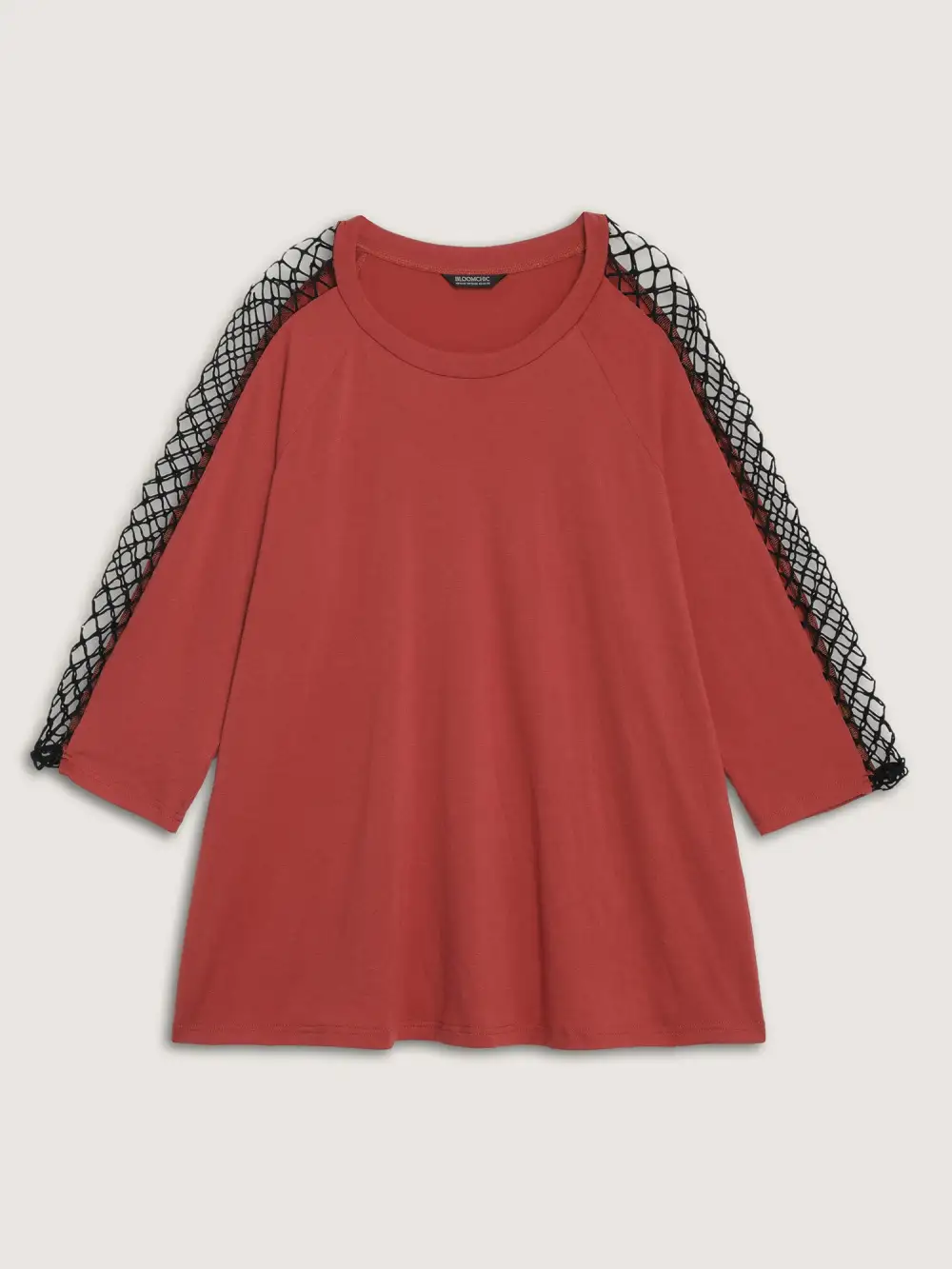 Sheer Cut-Out Sleeve Relaxed-Fit Sweatshirt