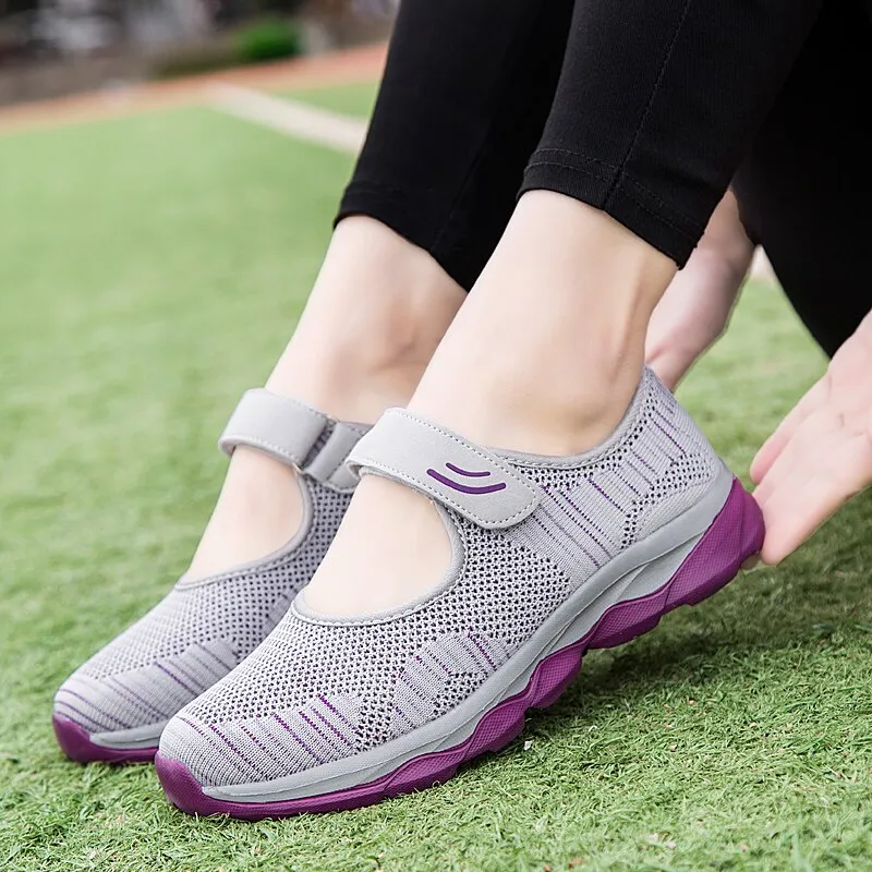 Platform Shoes Flat Woman Shoes Woman Breathable Mesh Casual Sneakers