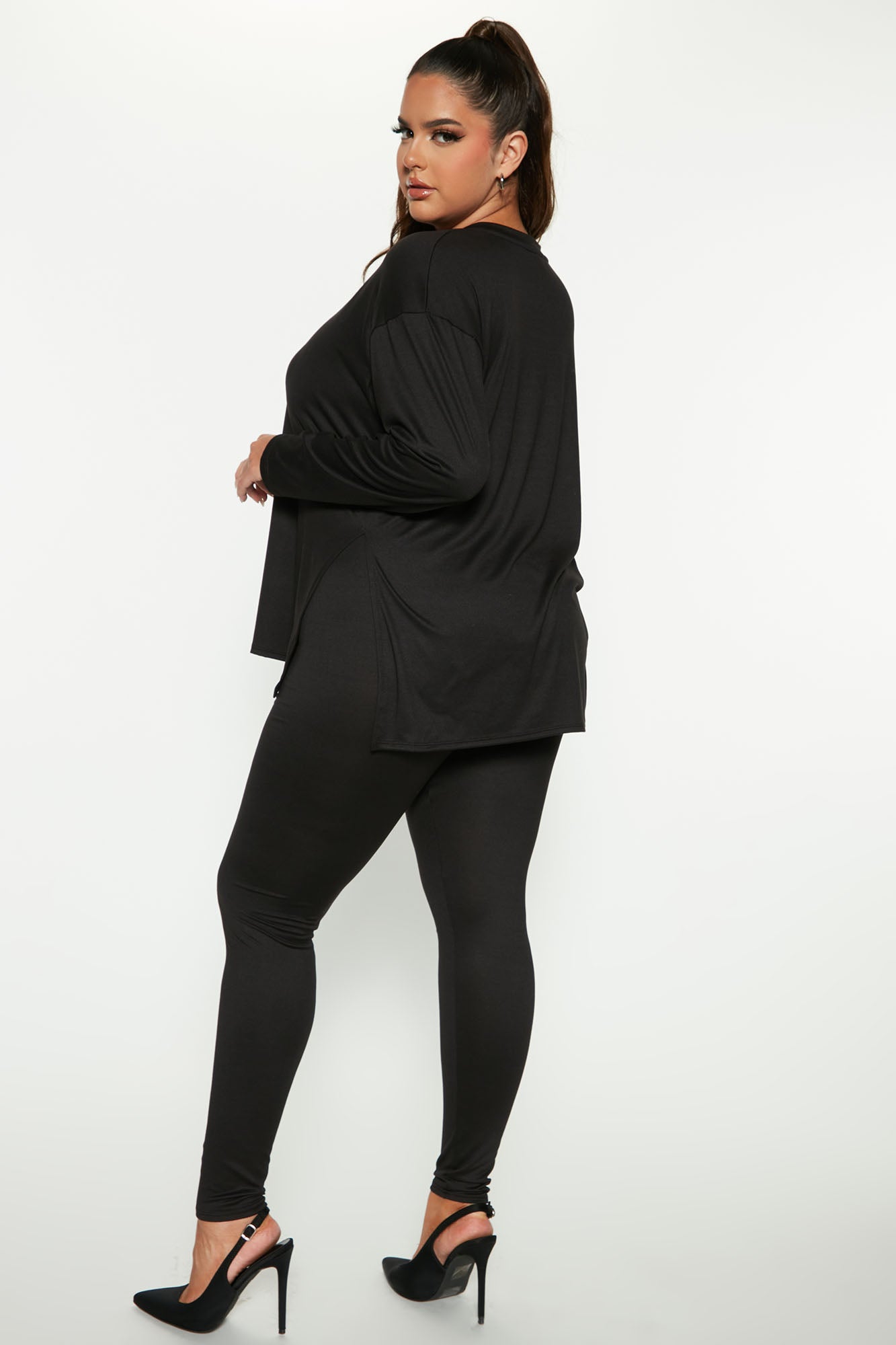 Lets Chill Together Legging Set - Black