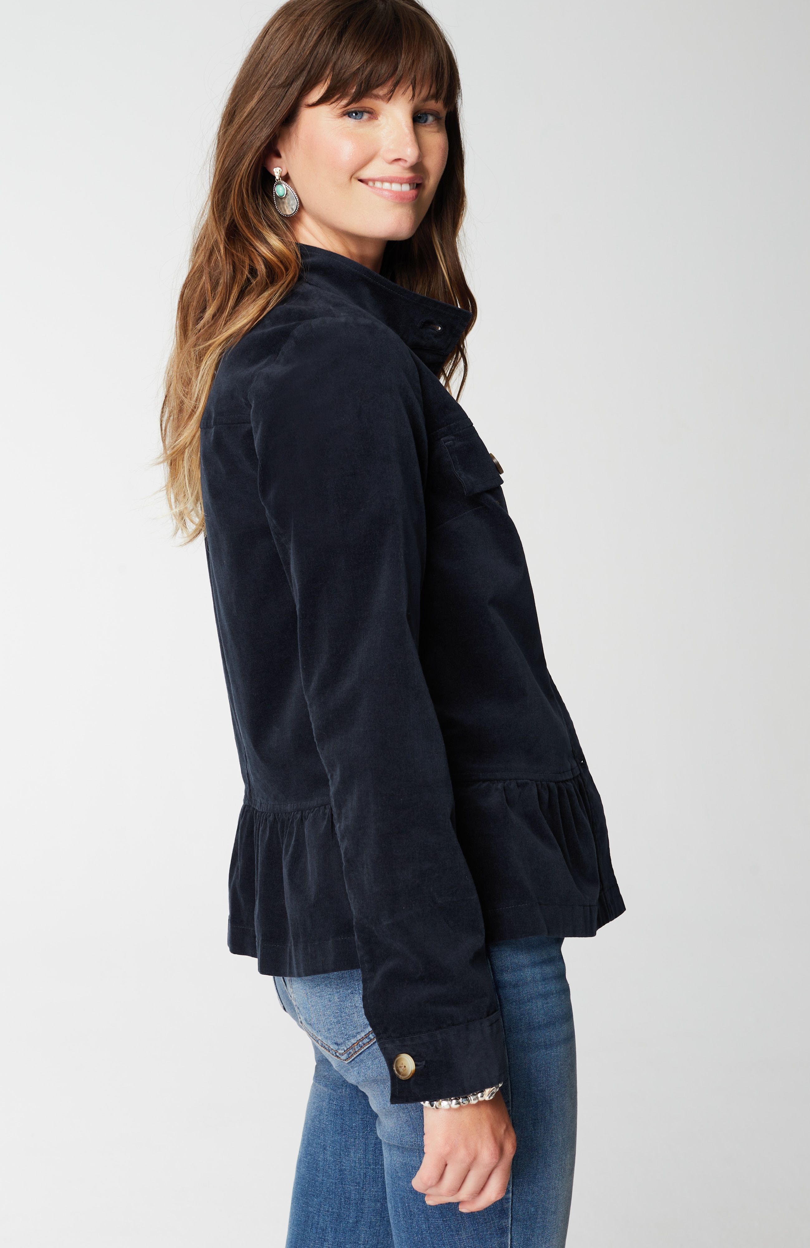 Corduroy Peplum Jacket