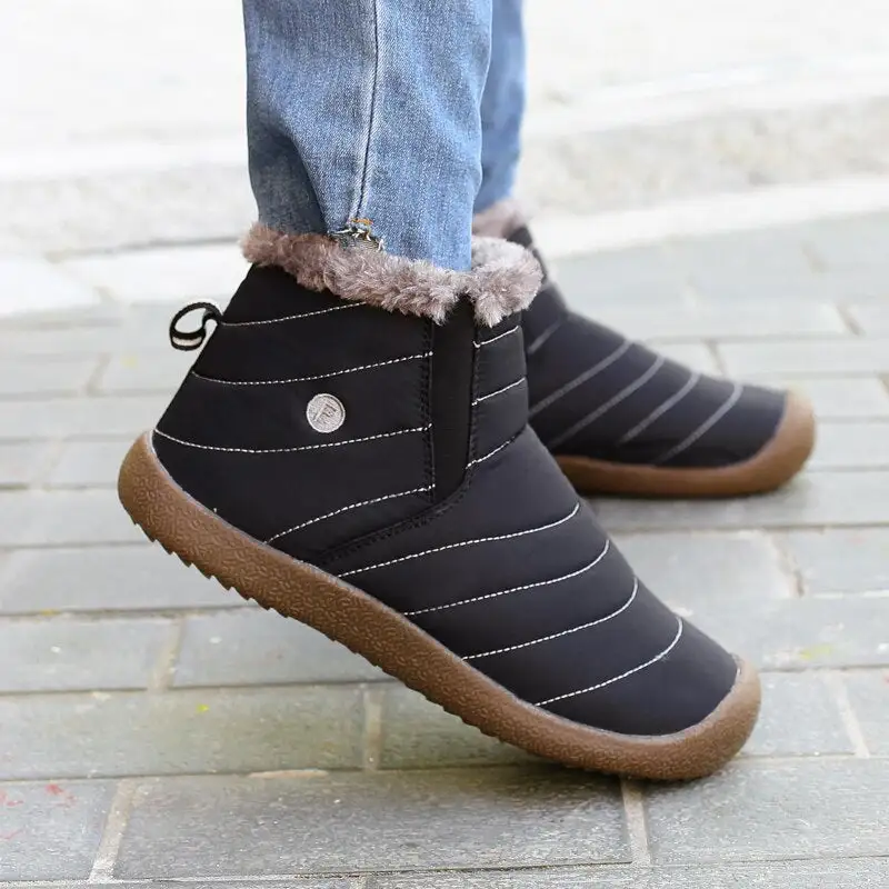 Cilool Women Warm Shoes Waterproof Non-slip Snow Boots