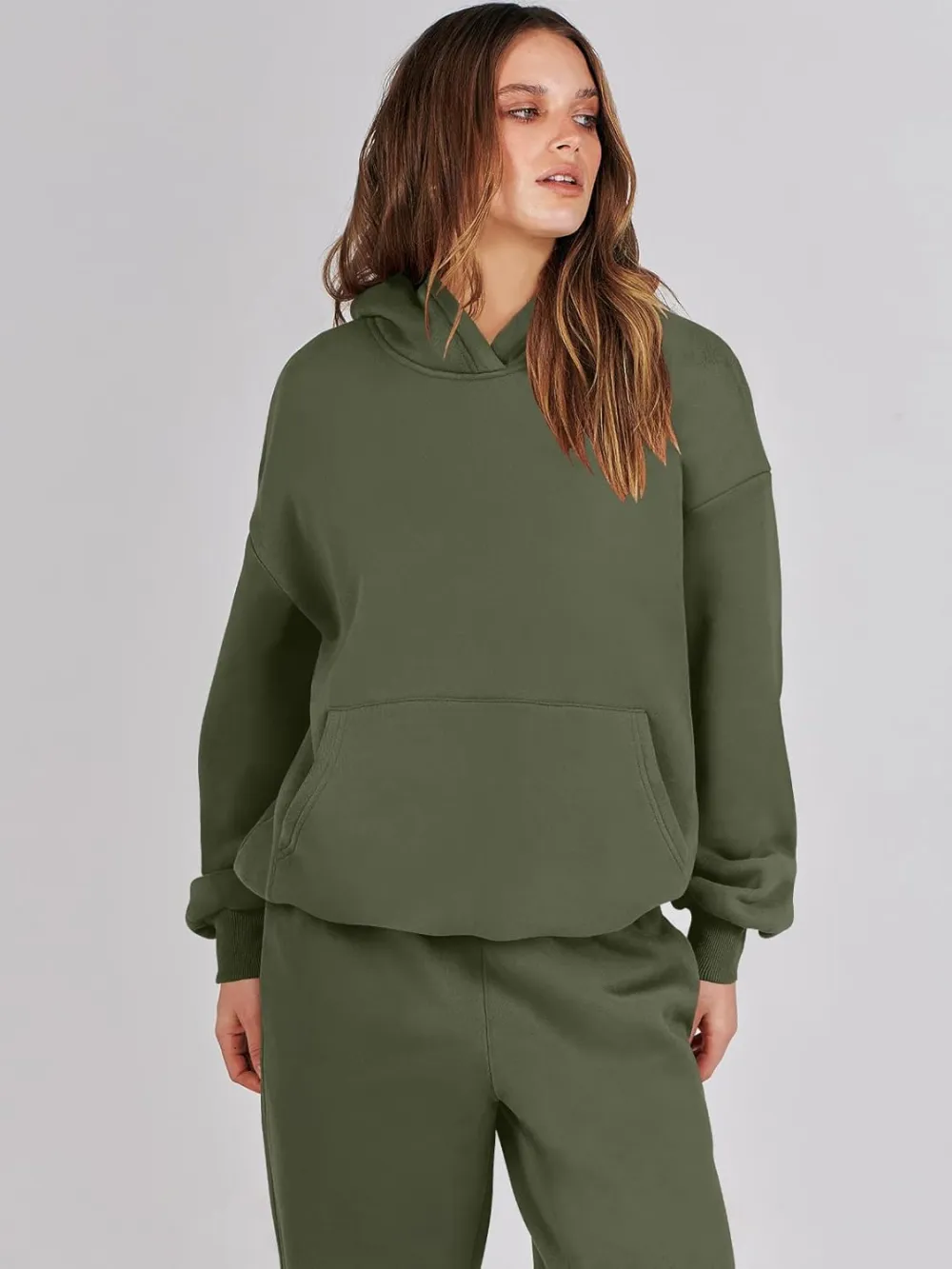 (Clearance Sale $1.99⚡) 2024 Women's Fall Oversized Casual Hoodie Two Piece Sweatshirt Jogging Pants Sweatshirt Set