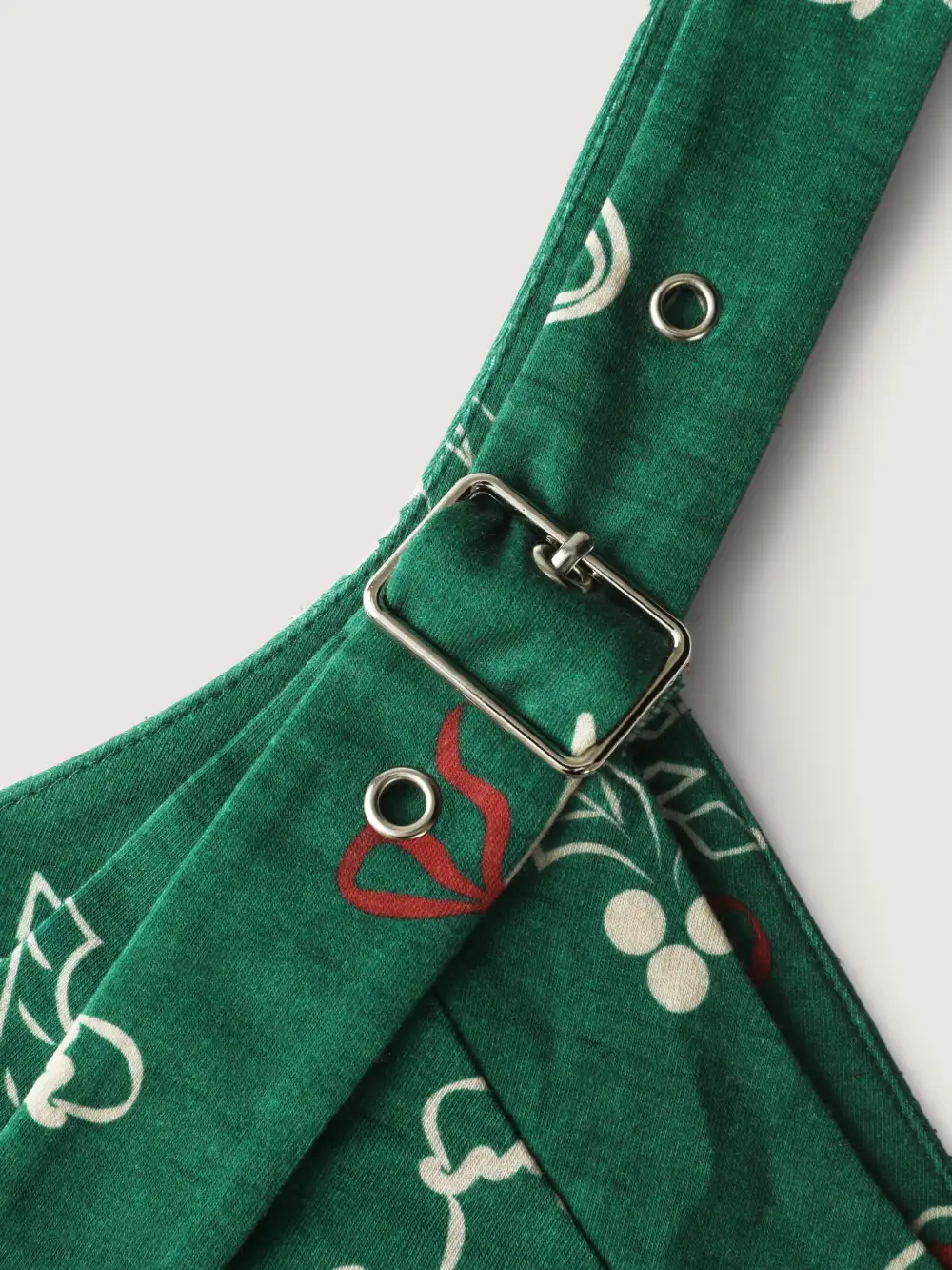 Tree Gingerbread Print Knit Jumpsuit