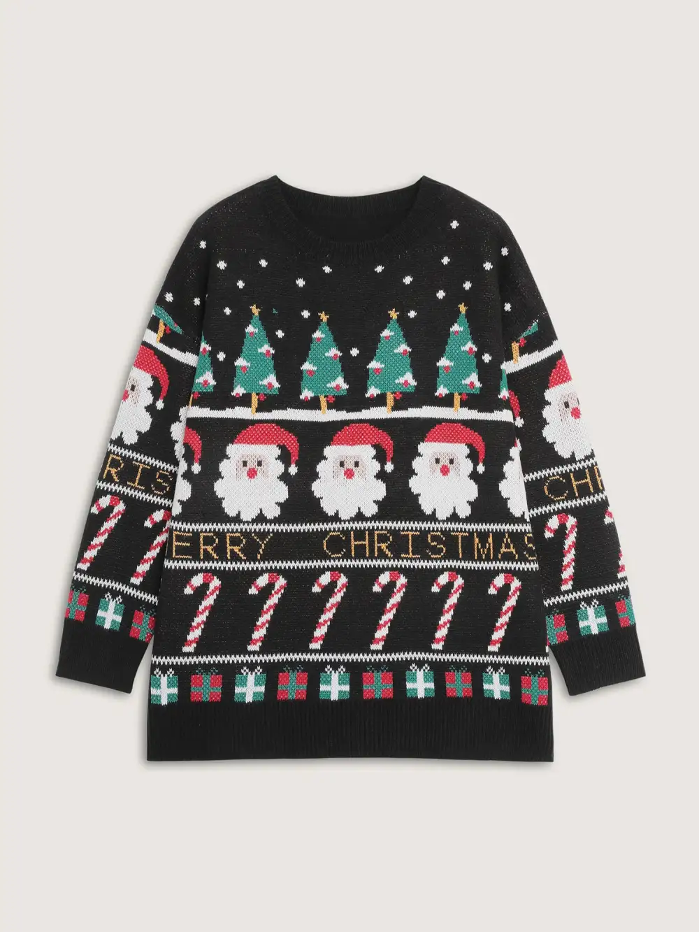 Tree Holiday Candy Jacquard Pullover
