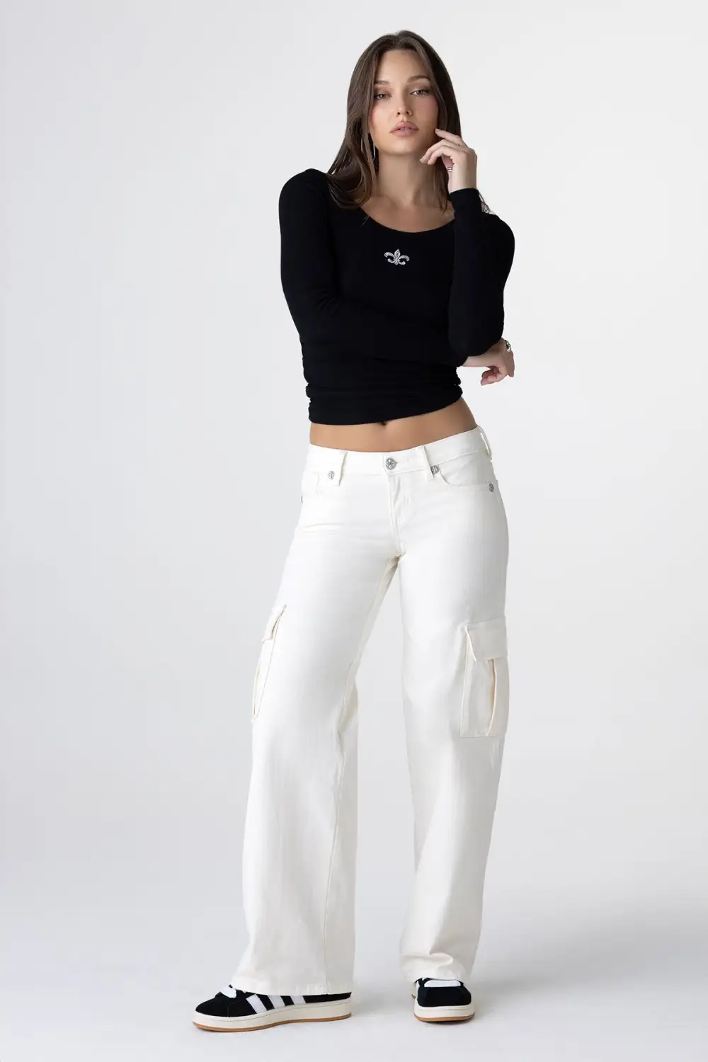 Evelyn Denim Cargo Jeans