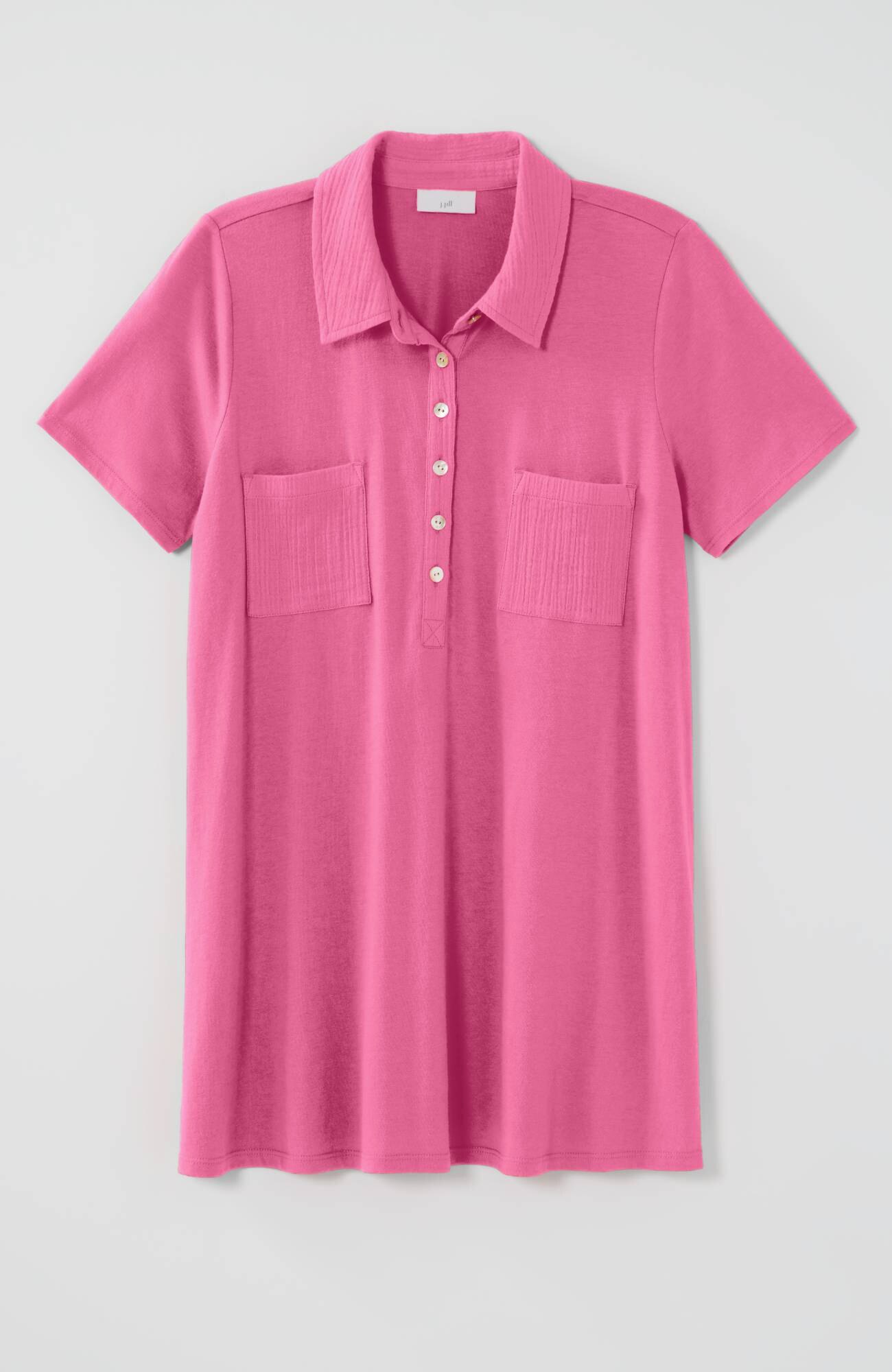 Cotton-Gauze Mixed-Media Tunic