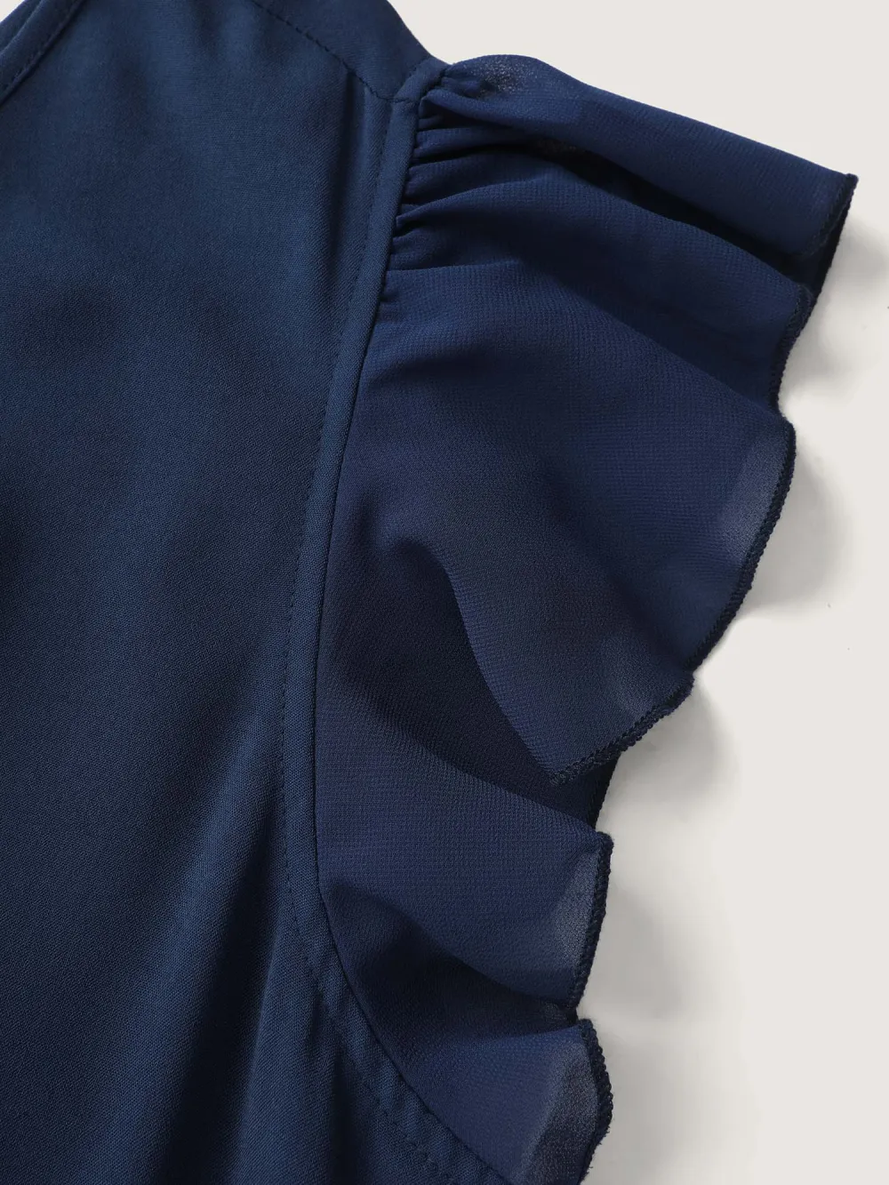 Chiffon Flutter Sleeve Tummy-Friendly Jumpsuit