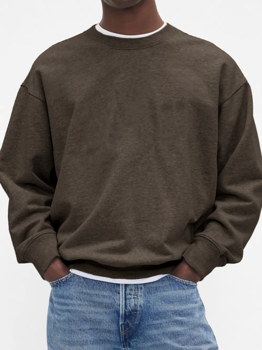 Men's Stylish Crewneck Basic Pullover Sweatershit