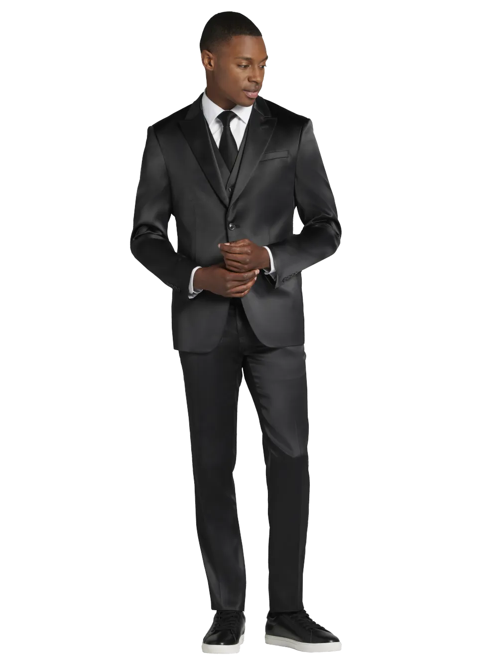 Egara Skinny Fit Shiny Suit Jacket
