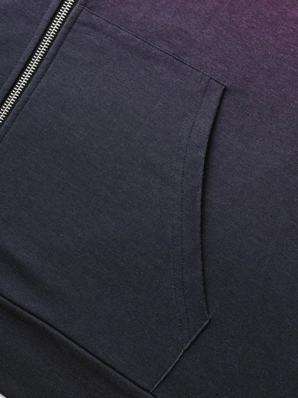 Ombre Gradient Zipper Front Jacket