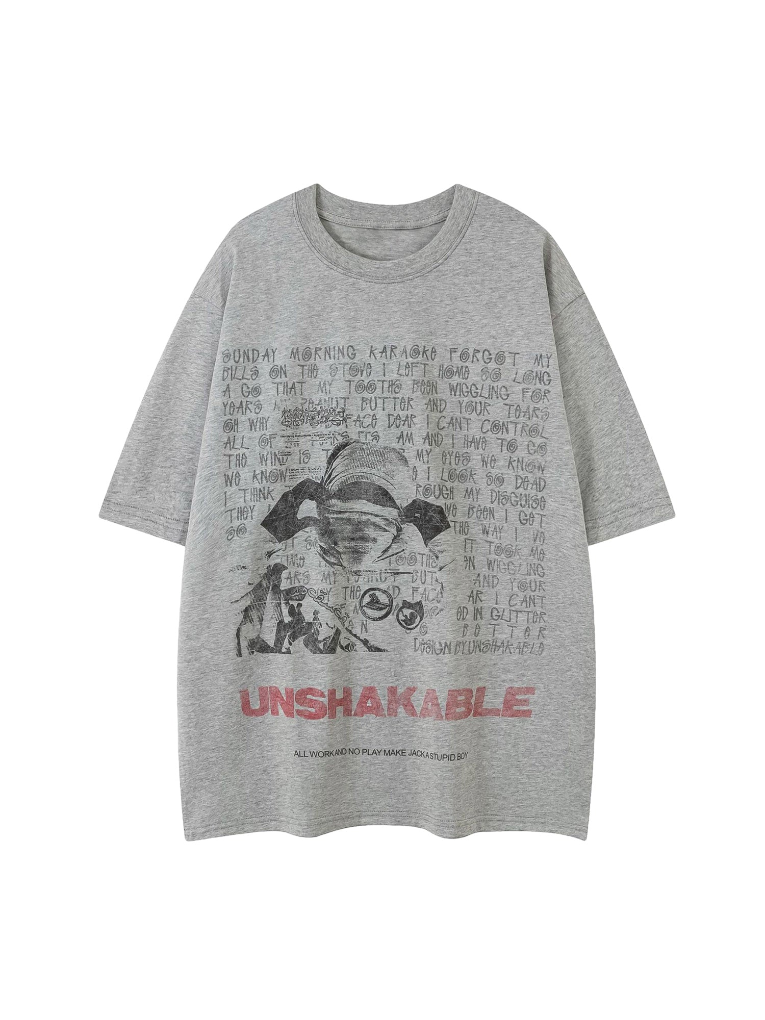 Simple Round Neck Interesting Pattern T-shirt