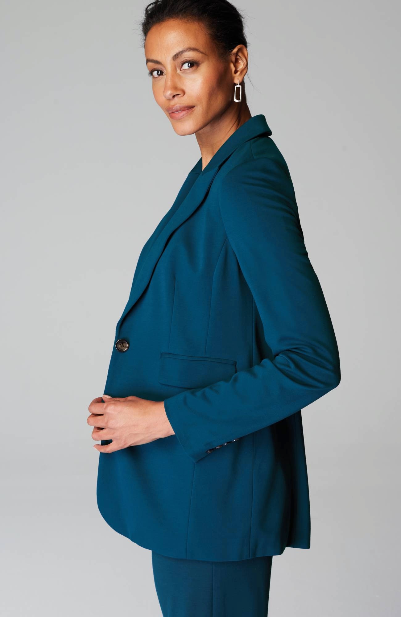Wearever Double-Face Jersey Notch-Collared Blazer