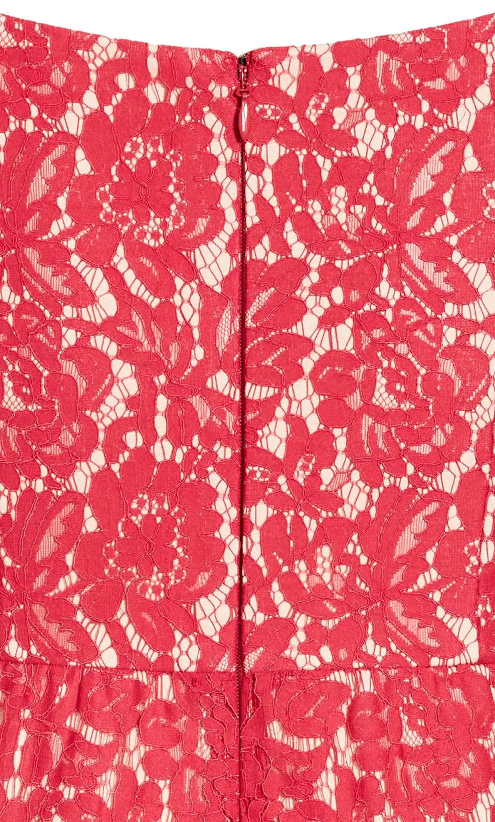 Evans Pink Floral Lace Cold Shoulder Midi Dress