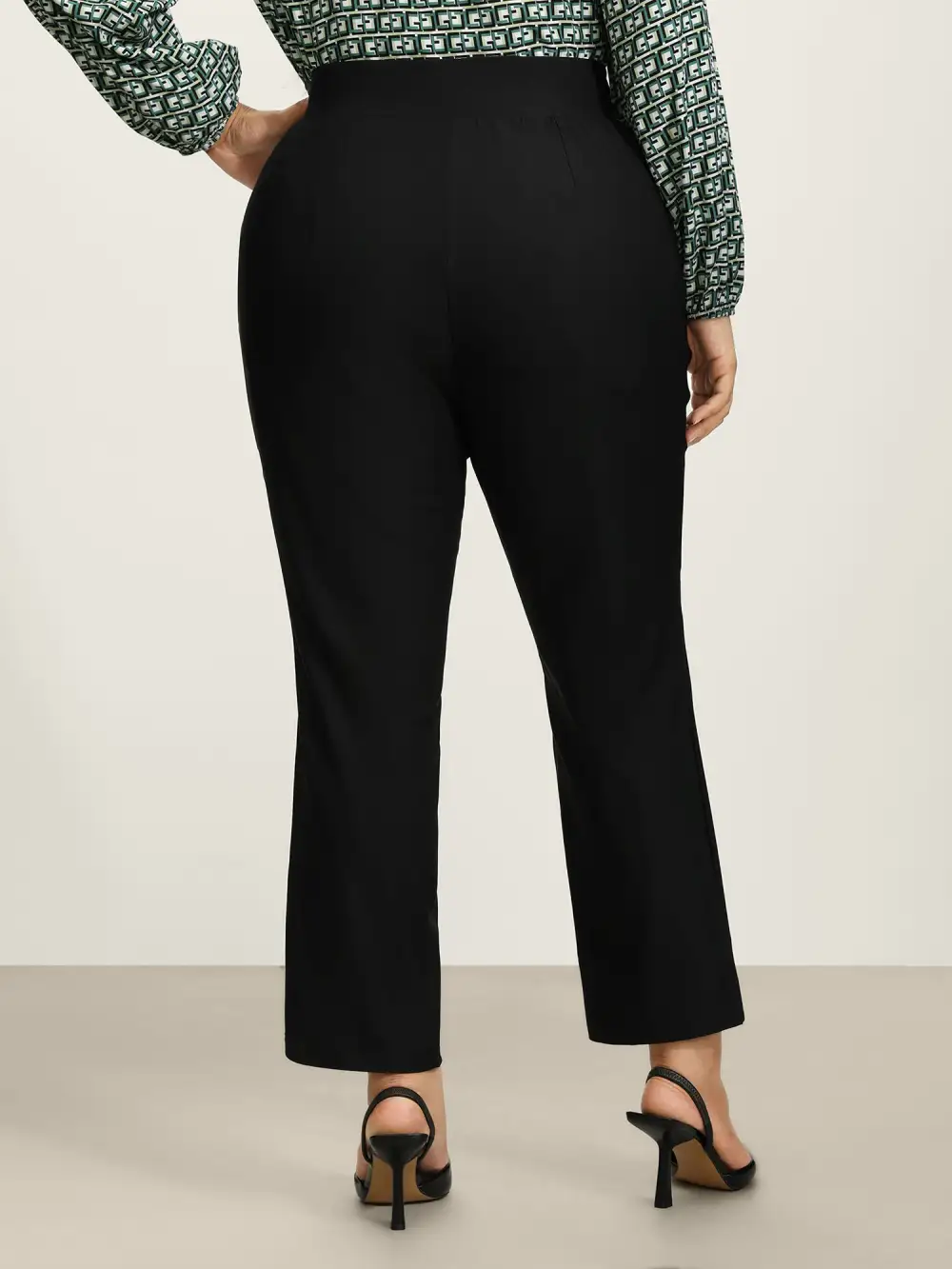 Rivets Wide Waistband Stretchy Pants