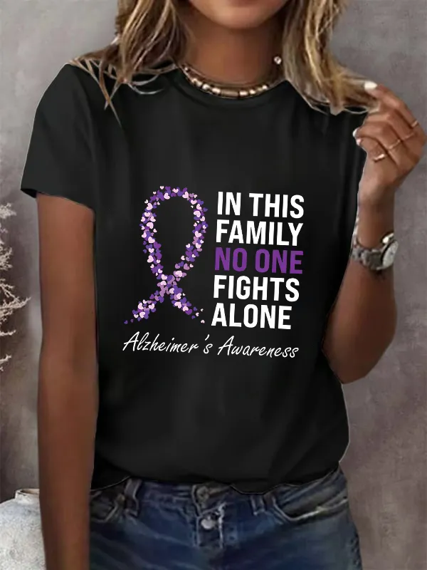 Women'S Casual Print Short Sleeve T-Shirt