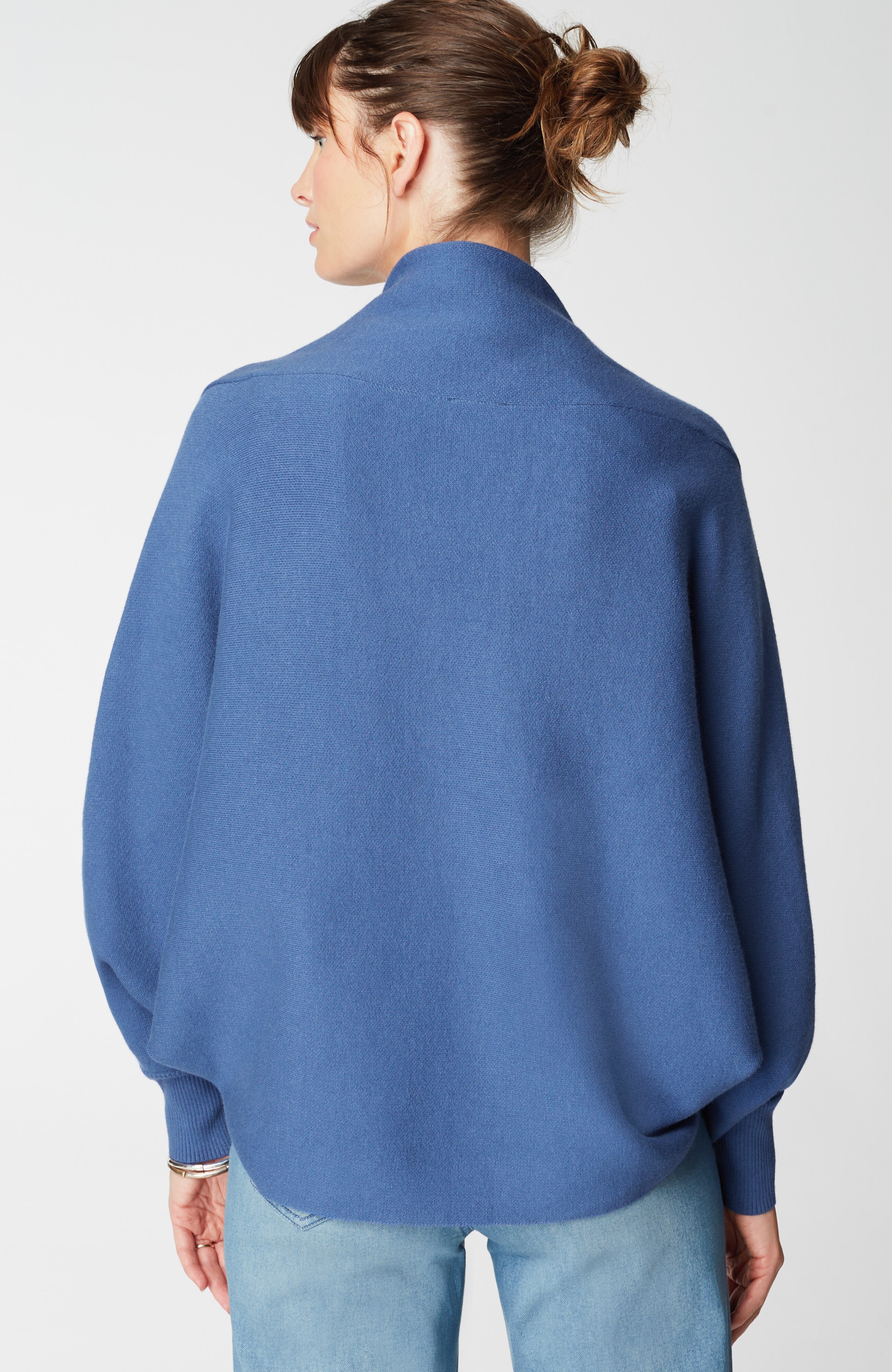 Pure Jill Double-Knit Dolman-Sleeve Cardi