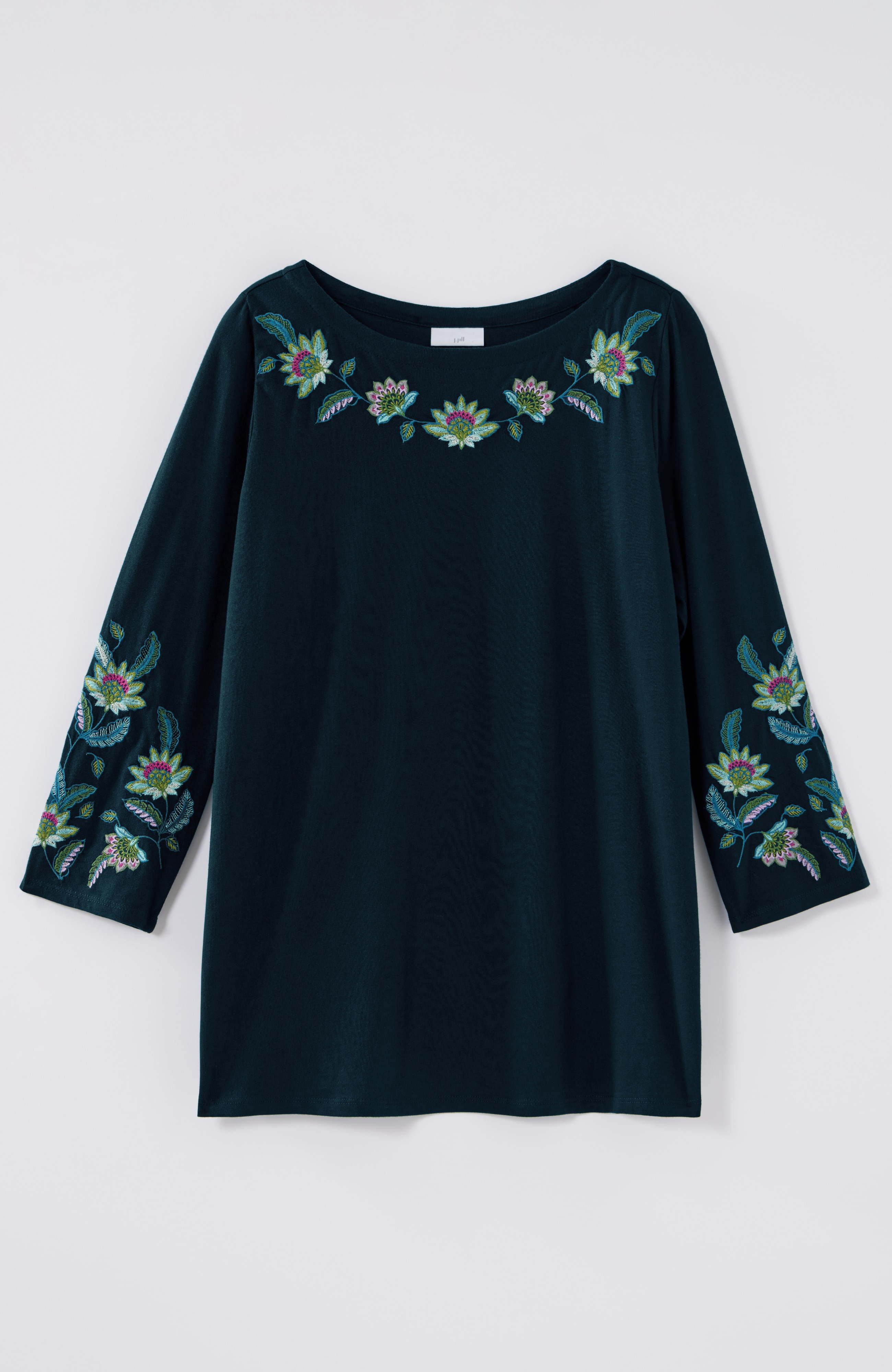 Multicolor-Embroidered Top