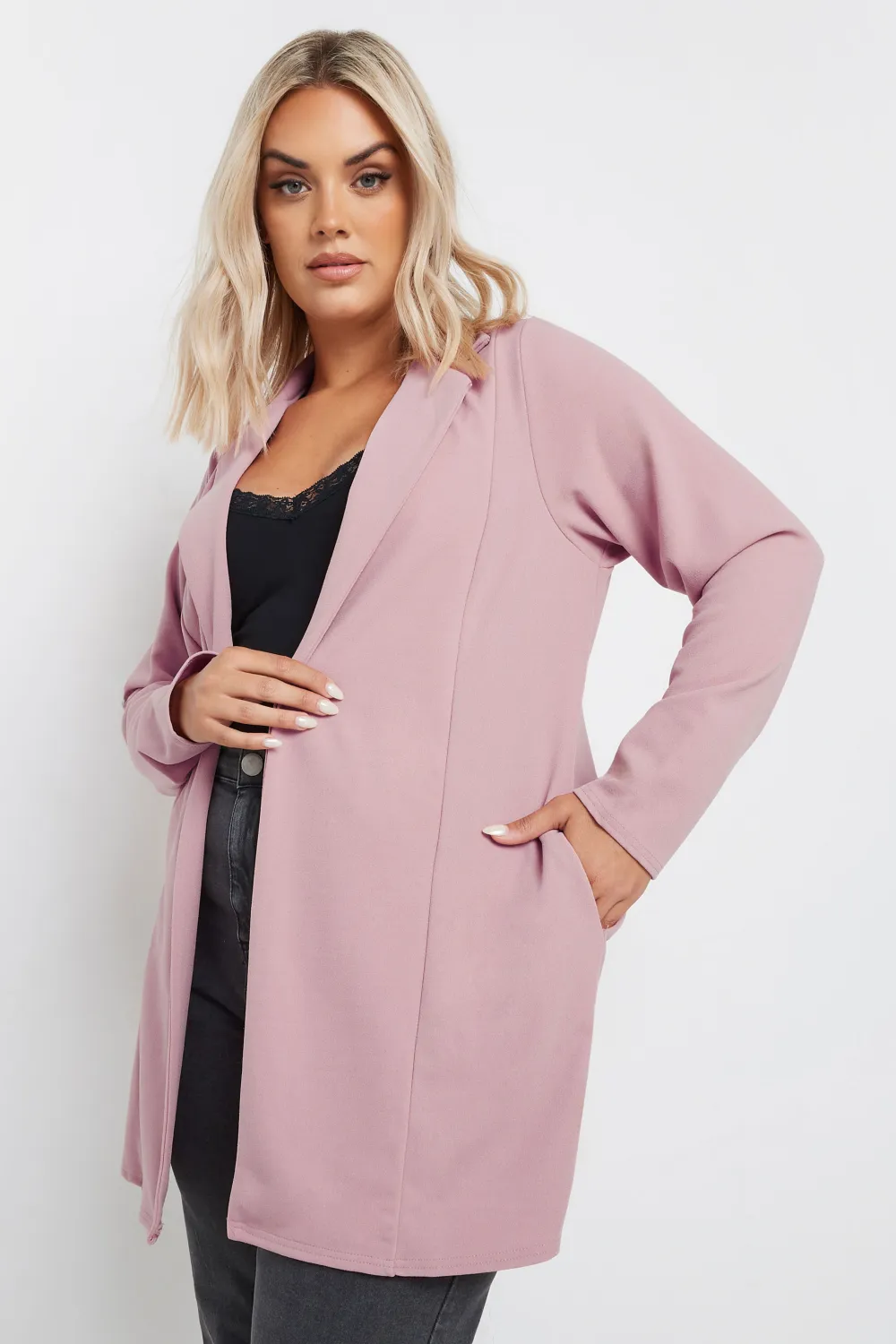 YOURS Curve Lime Green Scuba Blazer