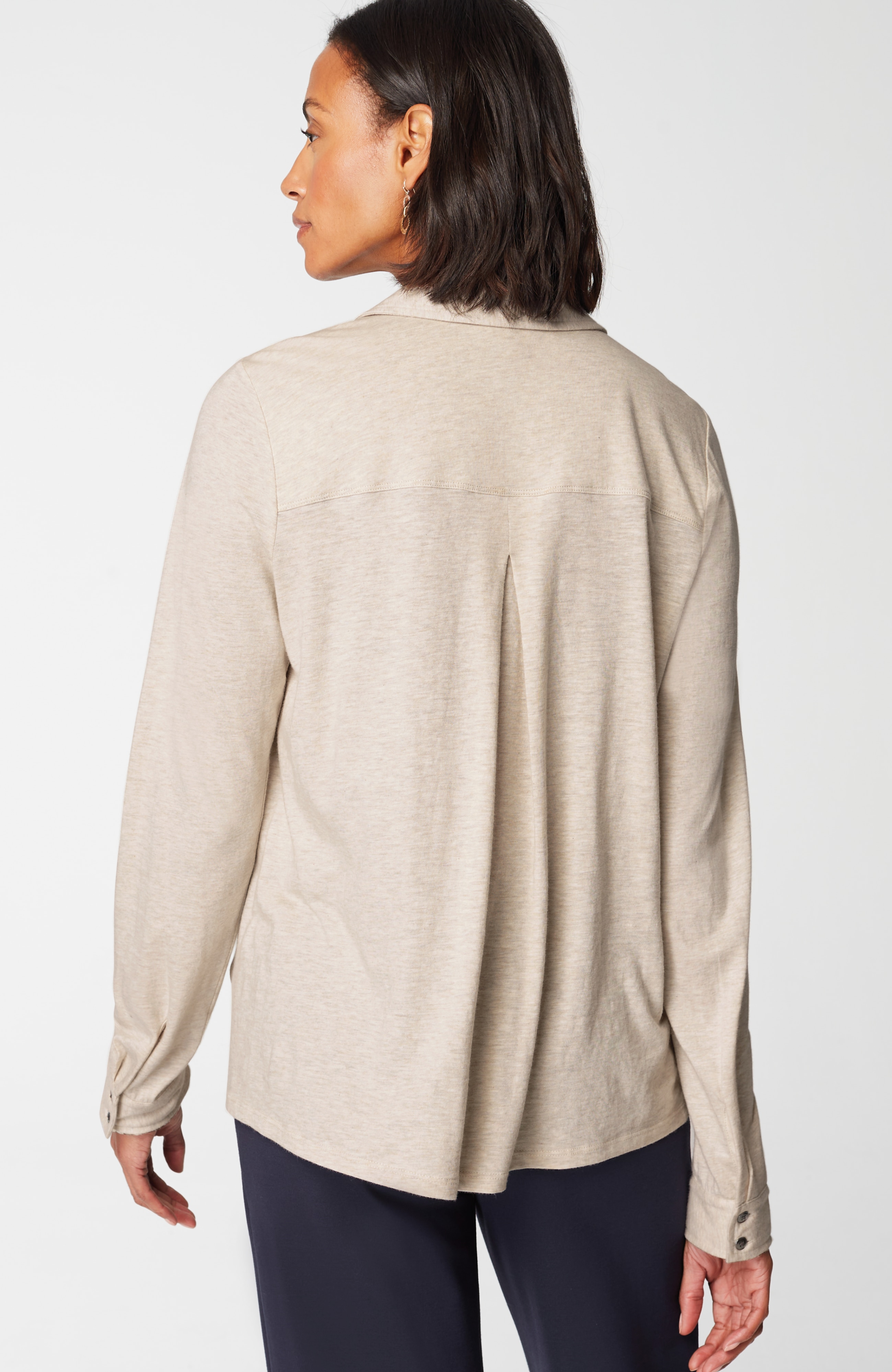 Button-Front Knit Shirt
