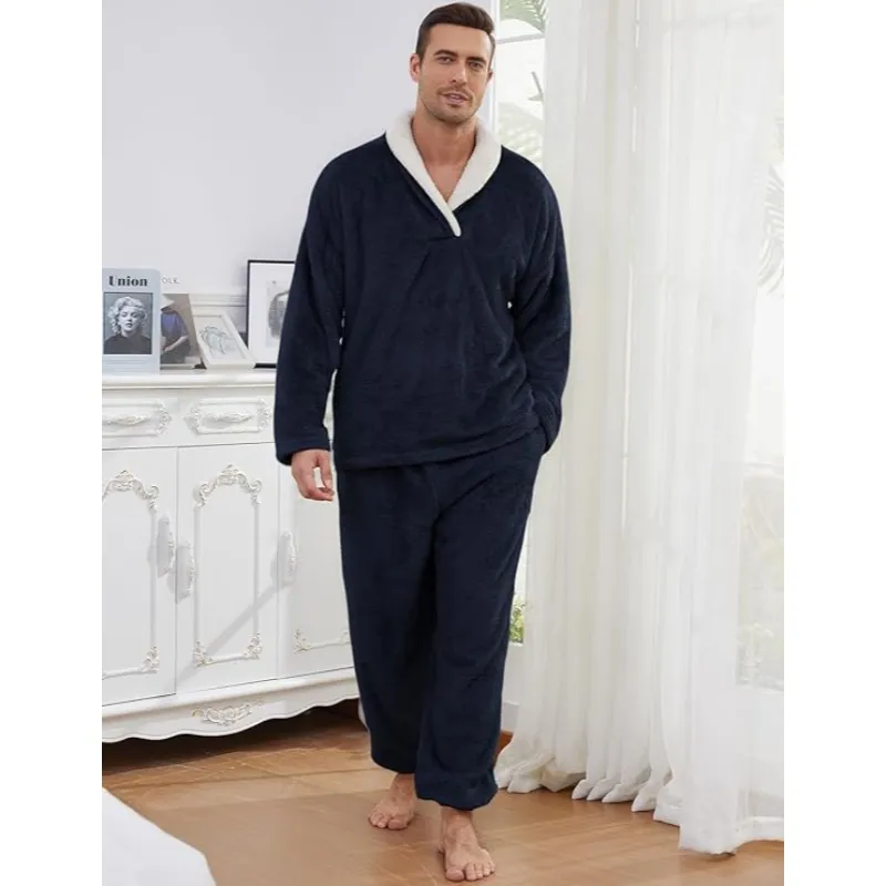 Men's Coral Fleece Pjs Set