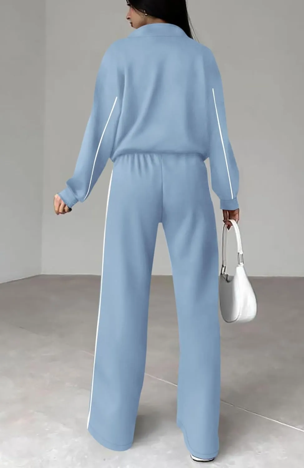 Women's Two Piece Tracksuit Fall 2024 Long Sleeve Jogger Sweatsuit Sets