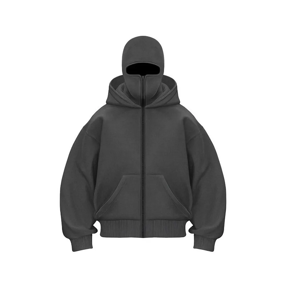 Balaclava Hoodie With Built-In Zip