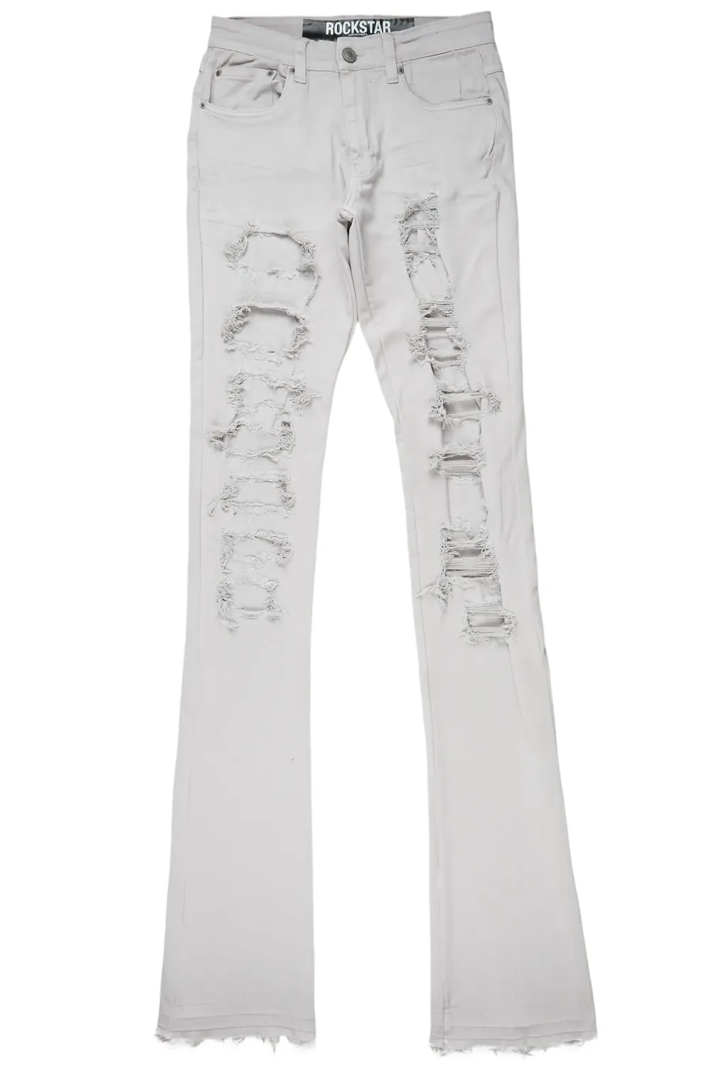 Badal Grey Super Stacked Flare Jean