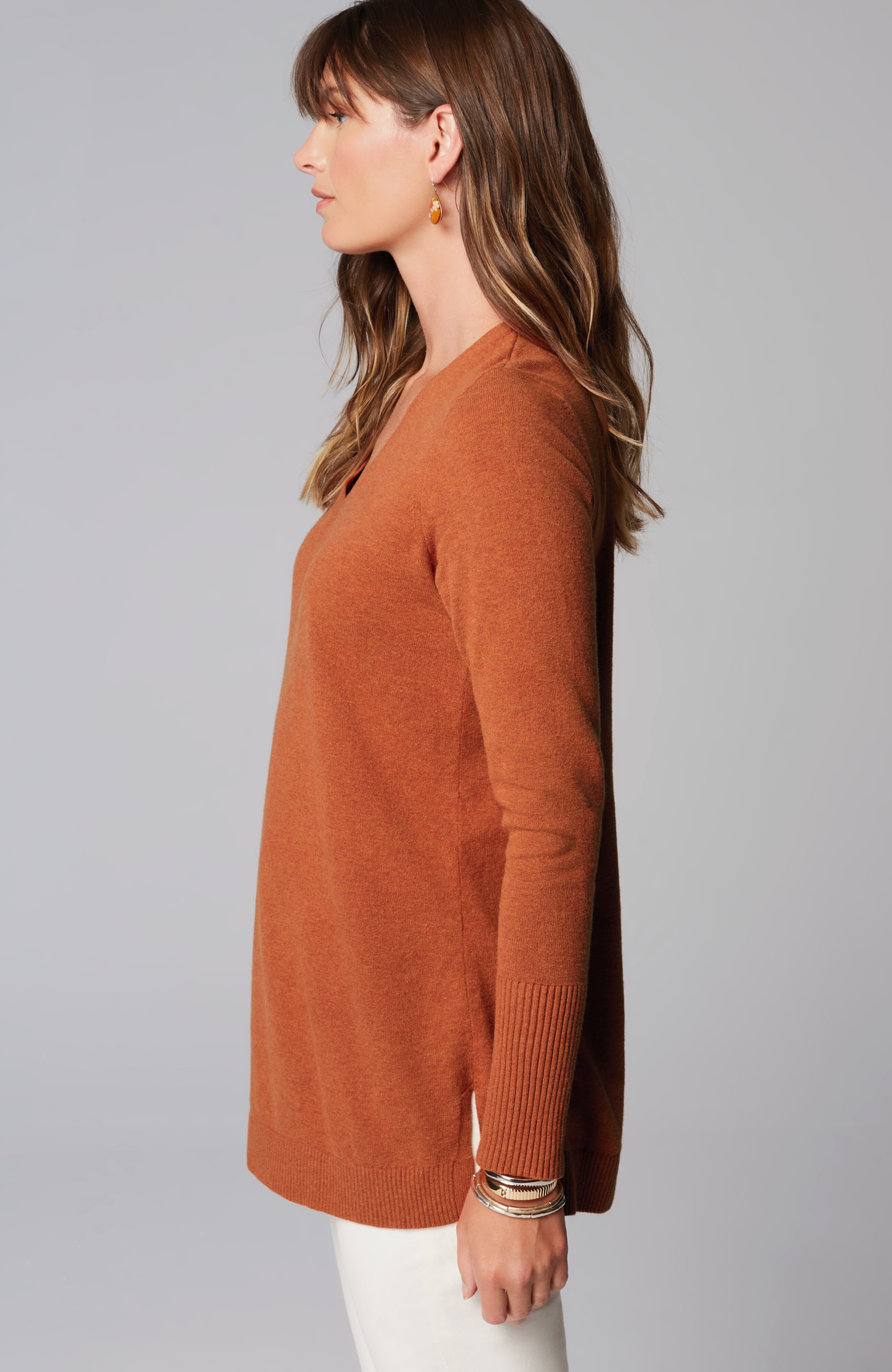 V-Neck Sweater Tunic