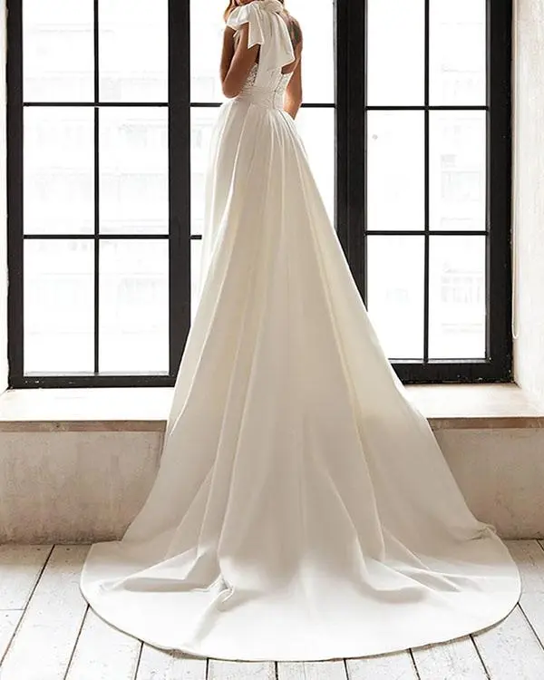 Elegant Wedding Dress Sequin Knotted Bodycon Dress