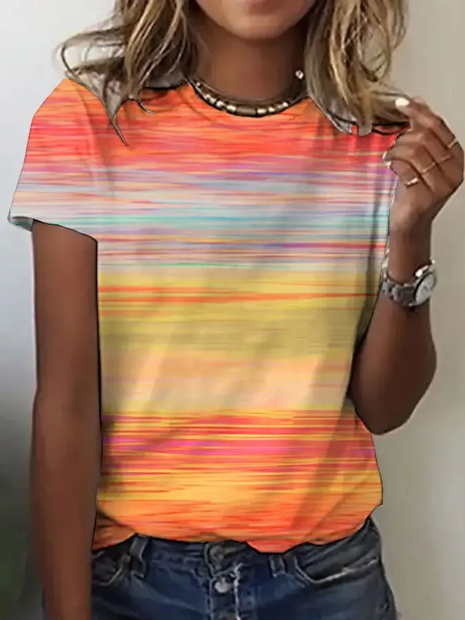 Women's Autumn Casual Gradient T-shirt