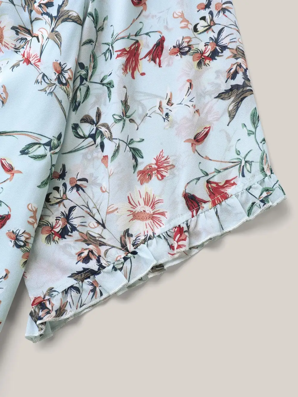 Chiffon Floral Print Flowy Blouse