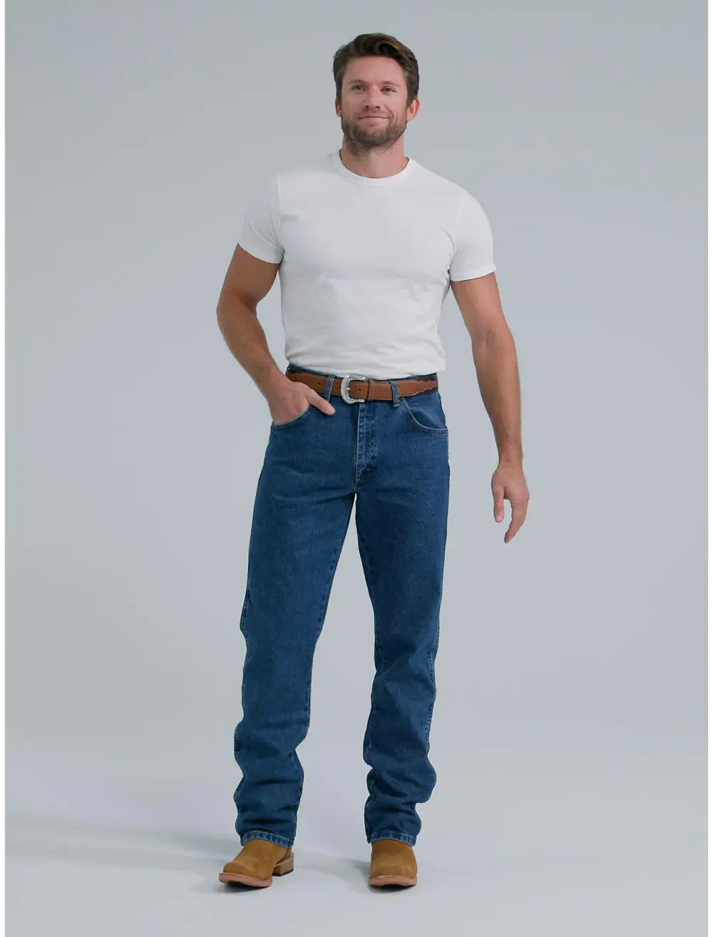 GEORGE STRAIT COWBOY CUT RELAXED FIT JEAN IN HEAVYWEIGHT STONE DENIM