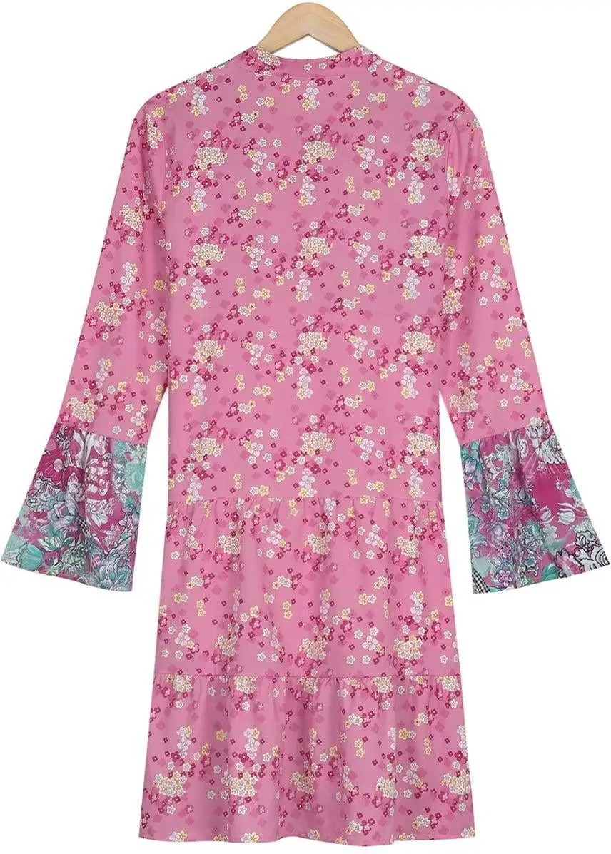 Super Sweet Pink Prairie Meadow Mini Dress