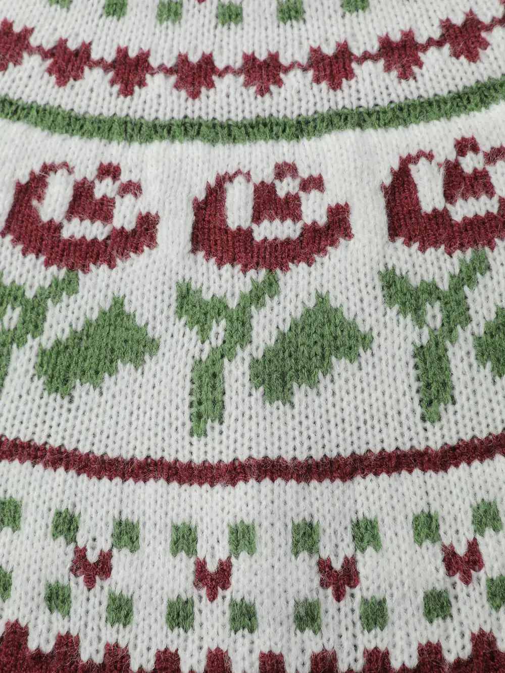 Floral Fair Isle Raglan Sleeve Pullover